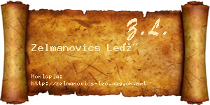 Zelmanovics Leó névjegykártya
